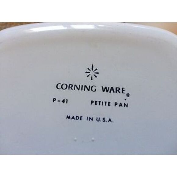 3 CORNING BLUE CORNFLOWER P-41 PETITE PAN CASSEROLE DISHES - Picture 7 of 7